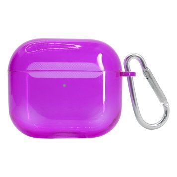 Чохол для AirPods 3 напівпрозорий Neon Case Purple 192224 фото