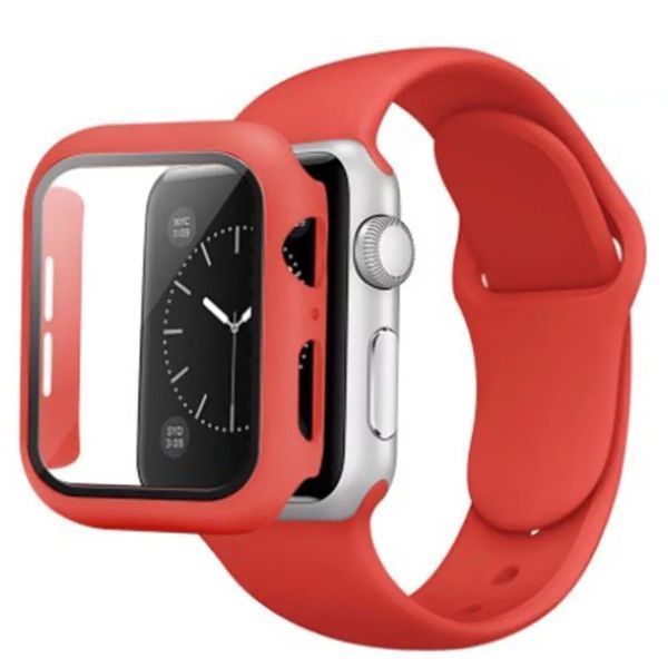 Комплект Silicone Band + Case для Apple Watch (44mm, Red) 234857 фото