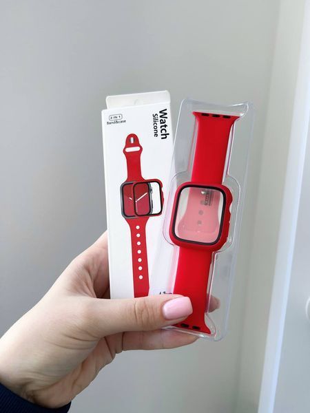 Комплект Silicone Band + Case для Apple Watch (41mm, Granny Gray) 234838 фото