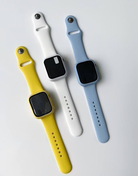 Комплект Silicone Band + Case для Apple Watch (44mm, Midnight blue) 234852 фото