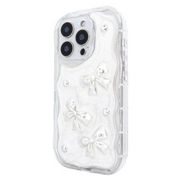 Чохол для iPhone 15 Pro Max &ndash; Soft Waves (Bows & Pearls) 4084400000002 фото