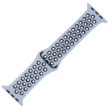Ремінець силіконовий Silicone Band Nike (38mm, 40mm, 41mm, [42mm Series 10/11], Lavender Gray-Black) 234415 фото