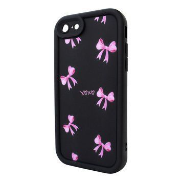 Чохол для iPhone 7/8 &ndash; Pretty Things&nbsp;"Pink Bows &ndash; Black" 4091750000002 фото