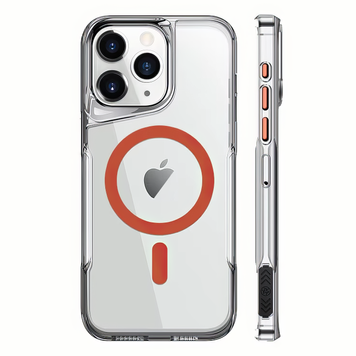 Чохол для iPhone 14 Pro NewZone Сlear Case with MagSafe - Orange 3942130000000 фото