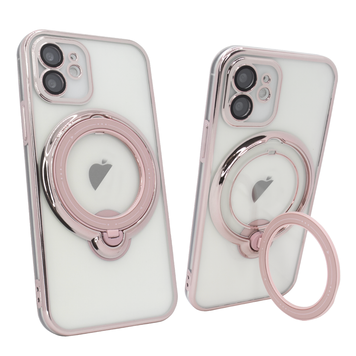 Чохол для iPhone 12 Clear Shining Holder with MagSafe Rose Gold 310987 фото