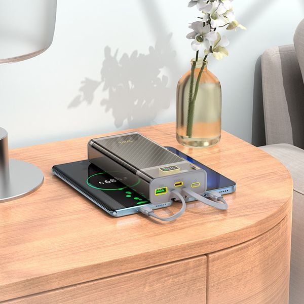 PowerBank Hoco J104A Discovery edition 22.5W with cable (20000 mAh) - Gray 4015940000009 фото