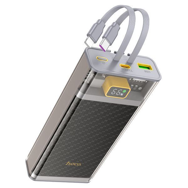 PowerBank Hoco J104A Discovery edition 22.5W with cable (20000 mAh) - Gray 4015940000009 фото