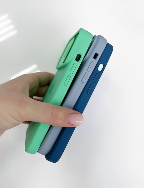 Чохол Silicone with Logo Hide Camera, для iPhone 12 Pro Max (Faraway Blue) 901235 фото