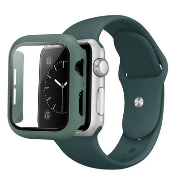 Комплект Silicone Band + Case для Apple Watch (45mm, Dark Green) 234863 фото