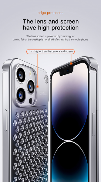 Чохол металевий для iPhone 14 Pro Max Aluminium aroma Silver 946296 фото