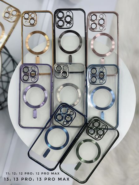 Чохол Shining with MagSafe на iPhone 13 із захисними лінзами на камеру Purple 575444 фото