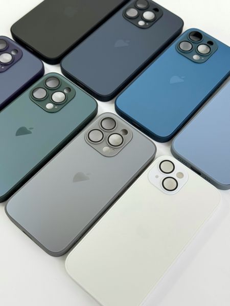 Чохол скляний AG Glass with Magsafe для iPhone 14 Pro Max із захистом камери Sierra Blue 785617 фото