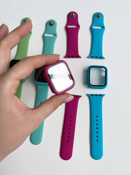Комплект Silicone Band + Case для Apple Watch (40mm, Sky Blue) 234833 фото