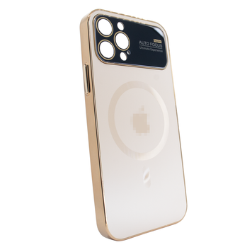 Чохол для iPhone 12 Pro Max PC Slim Case with MagSafe із захисними лінзами на камеру Champaign Gold 852133 фото