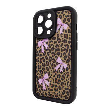 Чохол для iPhone 14 Pro Max &ndash; Pretty Things "Leopard & Bows &ndash; Black" 4090860000001 фото