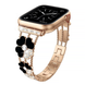 Ремінець Flower Steel Band для Apple Watch 38mm, 40mm, 41mm, [42mm Series 10/11] - Rose Gold - Black 323569 фото 1