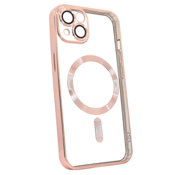 Чохол Shining with MagSafe на iPhone 13 із захисними лінзами на камеру Rose Gold 575446 фото