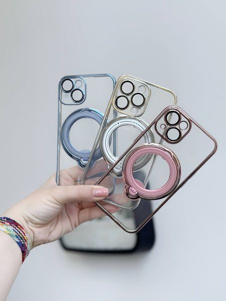Чохол для iPhone 12 Pro Max Clear Shining Holder with MagSafe Black 310996 фото