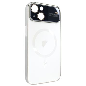 Чохол для iPhone 13 PC Slim Case with MagSafe із захисними лінзами на камеру Pearly White 852144 фото