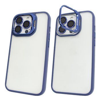 Чохол для iPhone 14 Pro Guard Stand Camera Lens з лінзами та підставкою Dark Blue 234125 фото