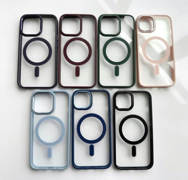 Чехол Crystal Guard with MagSafe (iPhone 15 Plus, Dark Green) 609839 фото