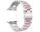 Стальний ремінець Stainless Steel Braslet 3 Beads на Apple Watch (38mm, 40mm, 41mm, [42mm Series 10/11], Silver-Pink) 234745 фото 1