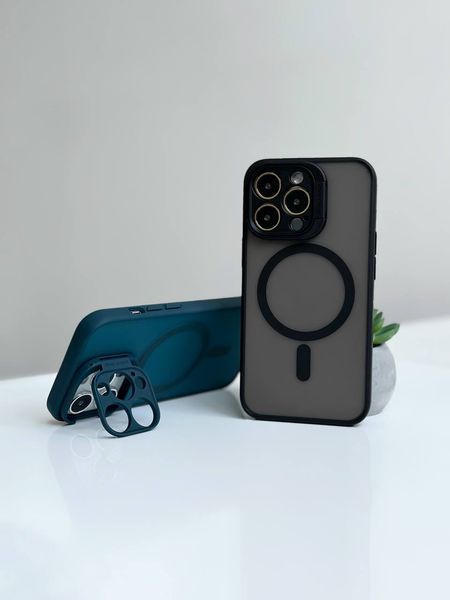 Чохол для iPhone 13 Pro Hybrid Camera Stand with MagSafe з підставкою Black 423191 фото