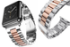 Стальний ремінець Stainless Steel Braslet 3 Beads на Apple Watch (38mm, 40mm, 41mm, [42mm Series 10/11], Silver-Rose Pink) 234746 фото 1
