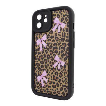Чохол для iPhone 12 &ndash; Pretty Things "Leopard & Bows &ndash; Black" 4089900000002 фото