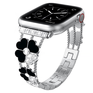 Ремінець Flower Steel Band для Apple Watch 42mm | 44mm | 45mm | 46mm | 49mm Silver 323576 фото