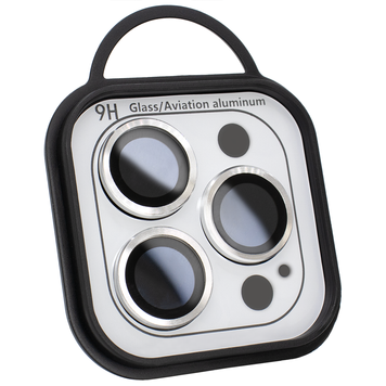 Захисне скло на камеру Metal Classic (iPhone 15 Pro / 15 Pro Max, Silver) 562699 фото