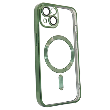 Чохол Shining with MagSafe на iPhone 13 із захисними лінзами на камеру Dark Green 575452 фото