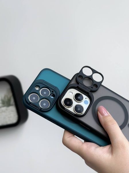 Чохол для iPhone 13 Pro Max Hybrid Camera Stand with MagSafe з підставкою Navy Blue 423198 фото