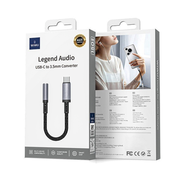 AUX (USB-C to 3.5mm) Audio Adapter WiWU Legend Series Wi-C047T 4082080000015 фото
