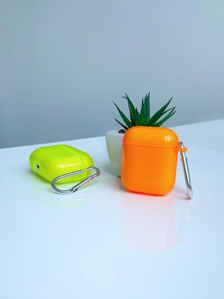 Чохол для AirPods 1/2 напівпрозорий Neon Case Neon Green 192209 фото