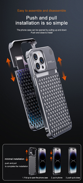 Чохол металевий для iPhone 15 Pro Aluminium aroma Graphite 8976434 фото