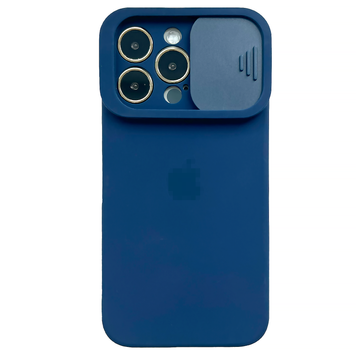 Чохол Silicone with Logo Hide Camera, для iPhone 12 Pro (Dark Blue) 900134 фото