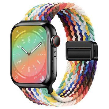 Ремінець Braided Nylon Magnetic Band (38/40/41mm + [42mm Series 10/11] &ndash; Gradient : Official Rainbow) 4121240000004 фото