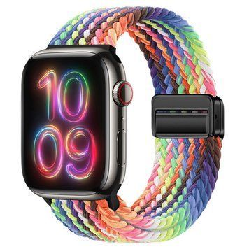 Ремінець Braided Nylon Magnetic Band (42/44/45/46/49mm &ndash; Gradient : New Rainbow) 4121500000003 фото