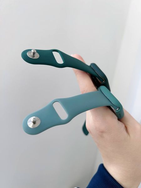 Комплект Silicone Band + Case для Apple Watch (40mm, Dark Green) 234824 фото