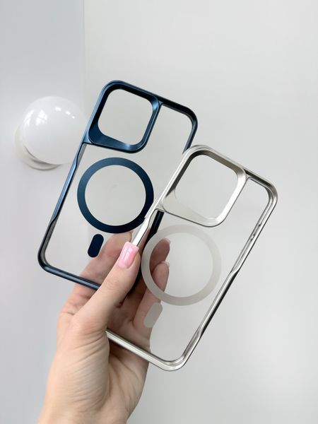 Чохол Metal Shell Case with MagSafe (iPhone 15, Titanium) 3779090000005 фото