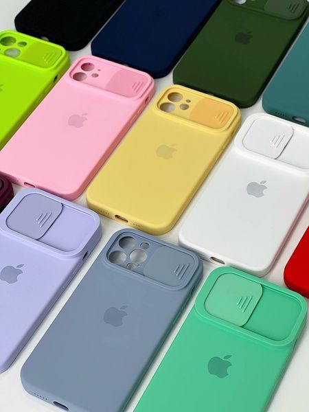 Чохол для iPhone 14 Silicone with Logo Hide Camera Cobalt Blue 101021 фото