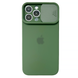 Чохол для iPhone 14 Silicone with Logo Hide Camera Dark Green 101023 фото 1