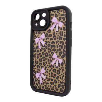 Чохол для iPhone 14 &ndash; Pretty Things "Leopard & Bows &ndash; Black" 4090620000005 фото